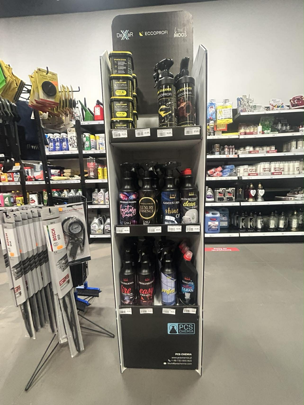 produkty pcs chemia w ekspozytorach