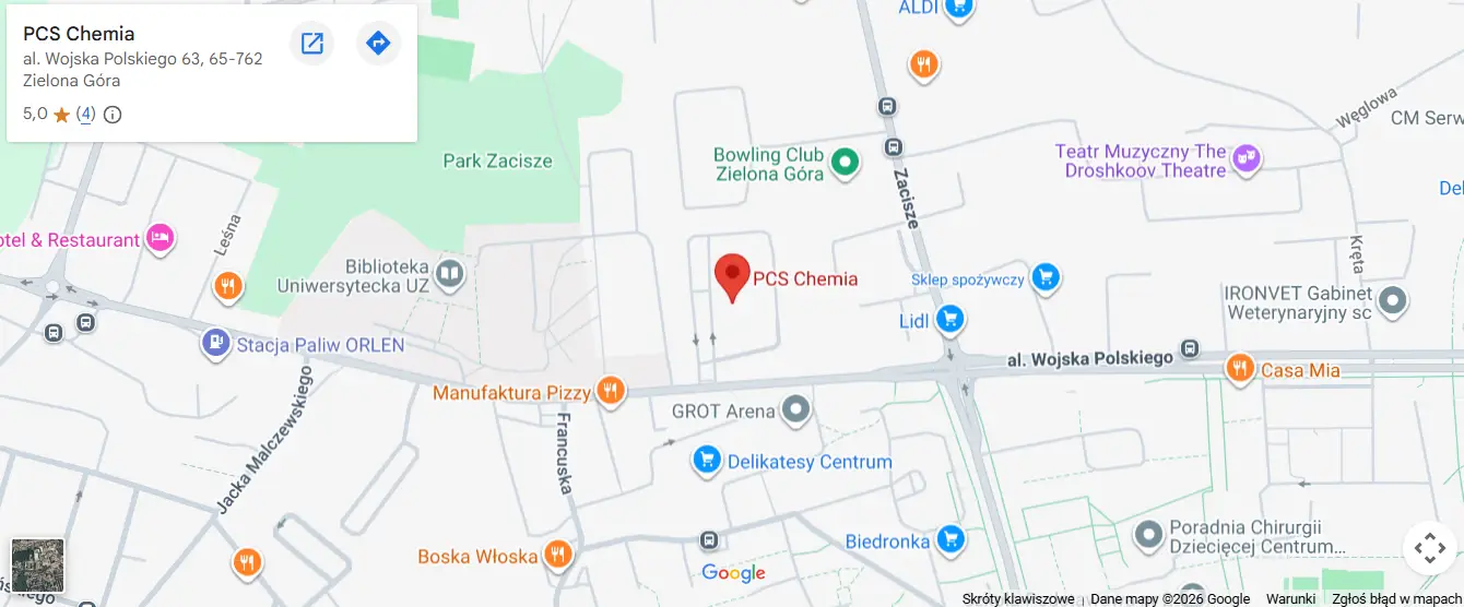 Mapa PCS Chemia